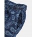 Mens Paisley Print Drawstring Ethnic Style Jogger Pants With Pocket