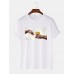 Mens Beers Figure Hand Graphic Cotton Short Sleeve T  Shirts