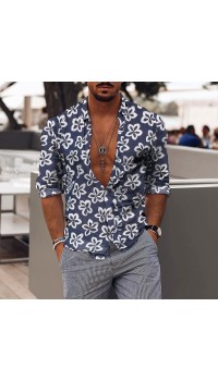 floral print men's shirt HF0419-01-03