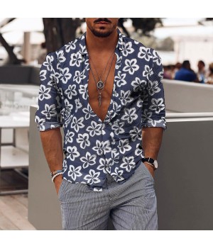 floral print men's shirt HF0419-01-03