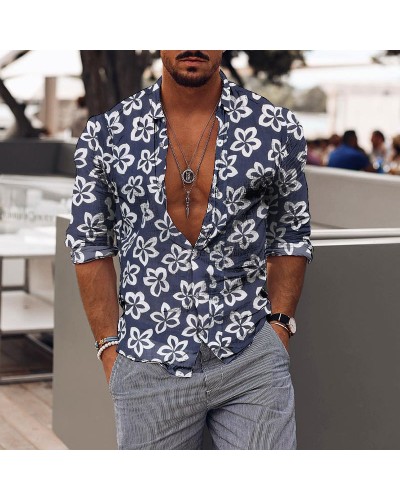 floral print men's shirt HF0419-01-03