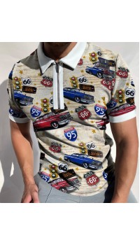 Men's printed short sleeve shirt HE1306-04-04