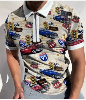 Men's printed short sleeve shirt HE1306-04-04