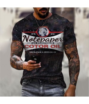 Men's Casual Short Sleeve Graphic Tops HE1307-02-04