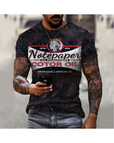 Men's Casual Short Sleeve Graphic Tops HE1307-02-04