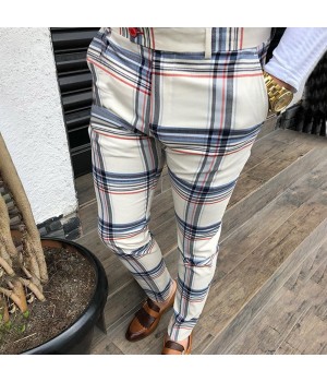 men's plaid casual pants HE1307-03-03