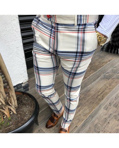 men's plaid casual pants HE1307-03-03