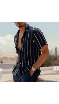 Men's short sleeve striped shirt HE1402-02-02