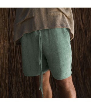 Casual cropped pants, breathable and loose fitting straight leg shorts HF2904-01-01