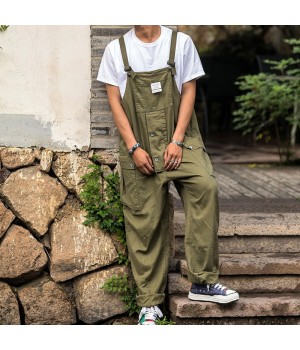 Men's suspender loose casual pants  HF0118-04-04