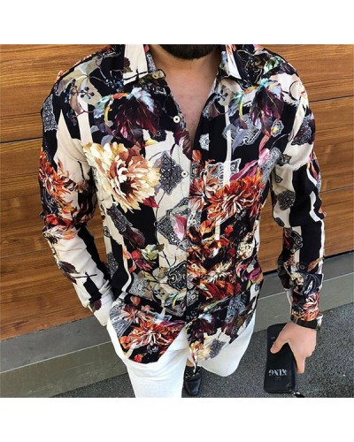 rightly colored printed long-sleeved shirt HF2218-04-04