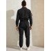 Mens Zipper Up Lapel Collar Leisure Jumpsuit