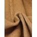 Mens Corduroy Seam Detail Solid Color Drawstring Elastic Cuffed Pants