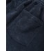 Mens Corduroy Drawstring Casual Wide Leg Pants With Pocket