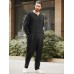 Men Loose Long Sleeve Onsie Solid Color Trousers