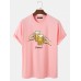 Mens Beers Cheers Graphic Crew Neck Cotton Short Sleeve T  Shirts